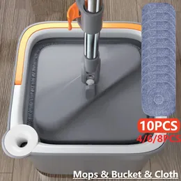 Lazy Floor Floating Mop Water Separation 360 Rotating Spin Microfiber Sewage SelfCleaning Free Hand Wash 240510