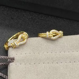 Desginer David Yurma Armband smycken GS Series High-End Color Button Line Circular Diamond Inlay Exquisite örhängen Ear Buckles Små örhängen