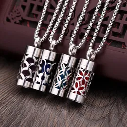 Stainless Steel Aromatherapy Jewelry Necklaces Perfume Essential Oil Diffuser Pendant Necklace Locket Aroma 240511