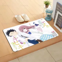 Carpets Arrival Koe No Katachi Anime Doormat Home Mat Machine Made Anti Slip Carpet Living Room/Hallway Bath Christmas Gift 0512