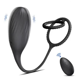 Prostata -Massagegeräte mit Cockring Vibration Butt Plug Anal App Vibrator Wireless Remote Sex Toys für Männer Arsch Dildo Frauen 240507