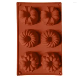 Backformen BPA-freier Kuchenform Silikon Nicht-Schicht Mini-Bundt-Set 3 Formen 6 Gitter 12 Tasse geriffelte Röhre für Cupcake