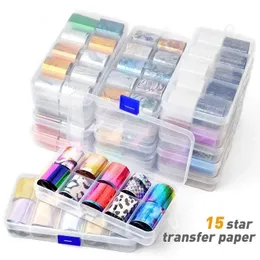 Miglioramenti delle unghie Sky Sky Skox Box Pacco Starry Sky Armour Transfer Paperpatto Colorful Laser Starry Sky Paper 120 / 2.5