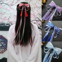 Retro chinesische Style Bowknot Ribbons Kopfschmuck Haarnadel Frauen Hanfu Quasten Kopfwege Haarzubehör Kinder Haare Clip