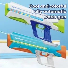 Gun Toys Sand Play Water Divertida nova pistola de água elétrica totalmente automática com iluminação contínua Gun Toy Gun Childrens Summer Summer Outdoor de alta capacidade de alta capacidade Toyl2405