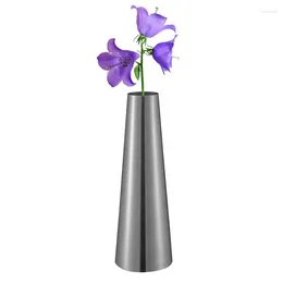 Vasen Metallblume Vase Edelstahl Langlebiger Blumentopf für Tischplatten Office Desktop Decors Home Wohnzimmer Dekoration Zubehör