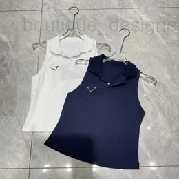 Tanques femininos Designer Camis Brand Brand Edição coreana Edição Polo Collar Single Bastested T-Shirt Slim Fit and Leisure Top Top Western Style 0ohi