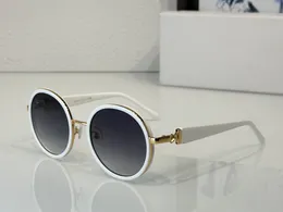 Óculos de sol cinza branco redondo com pedras de cristal designer óculos de sol Tons de verão Sunnies Lunettes de Soleil UV400 Eyewear