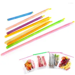 Storage Bags 8pcs Kitchen Bag Clip Plastic Seal Stick Bar Househoud Clamp Snack Fresh Food Rod Strip Tool