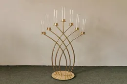 Metal Candelabra 7 Arms Candle Holders Wedding Table Centerpieces Road Lead Christmas for Home Party Decoration9063315