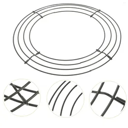 Fiori decorativi ghirlanda cornice macrame creazione anello ghirlanda forma telai di supporto da fondo rotondo
