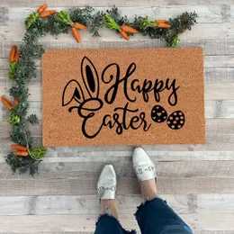 Carpets Funny Easter English Door Mat Anti Slip Dirty Rug Entrance Front Outdoor Knitted Throw Blankets For Bed
