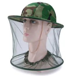 Camouflage Imkere Imkere Antimosquito Bienenwanzen Insekten -Fliegenmaske Cap Hut mit Kopfnetz Mesh Outdoor Fishing Equipment1140470