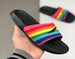 2020 Tanjun Sandal Rainbow Slipper Slip Slip Bottoms For Men Mulheres sandálias causais Nonflip Slippers Flip Flip Slipper6696444