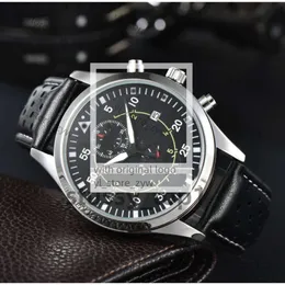 AAA Kalite Iwcity Watch Erkekler Lüks Erkek Büyük Pilot Saatler İzleyin Oto Mekanik Uhren Süper Aydınlık Tarih Watchmen Deri Kayış Montre Luxe CDP ES MEN 81D