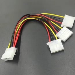 2024 NEW 4ピンIDE 1-TO-3 MOLEX IDE POWER SULTION Y SPLITTER EXENTION CABLE CORD NEWFOR MOLEX IDE Yスプリッターケーブル