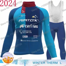 Racing Define Team Airtox Carl-Ras 2024 Roupas de ciclismo Jersey Men's Men's Set Autumn Road Bike Shirt MTB Bicycle Thermal Jacket