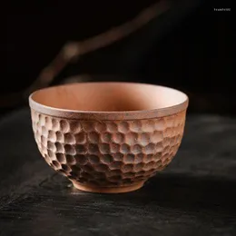 Xícaras de chá 2/pcs 90ml Pottery grossa de copo de handmade stoare conjunto pequeno single estilo antigo tigela de estrada tranquila