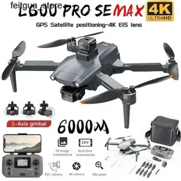 بدون طيار L600 Pro Max Drone 4K Three Axis Ptz HD Dual Camera GPS 5G WiFi RC FPV Drone Granser Groknance Motor Four Four Helicopters S24513