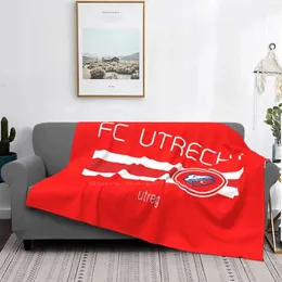 Blankets Eredivisie - Utrecht ( Home Red ) Air Conditioning Blanket Travel Portable Football Utreg Holland