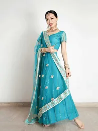 الملابس العرقية 2024 الأزياء الهندية التقليدية باكستان ساري فستان الأنيقة الأزياء للزعان