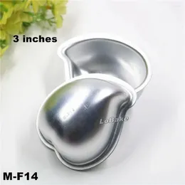 Baking Moulds (10pcs/lot) 3 Inches Little Peach Shape Anodising Aluminium Alloy Tart Cupcake Liners Small Mousse Cake Pans Cocina Tools