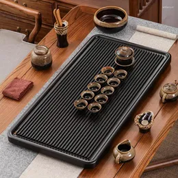 Tea Trays Living Room Tray Serving Office Luxury Drainage Drip Ceremony Tableware Cafeteria Oil Bandejas Home Decorationgs