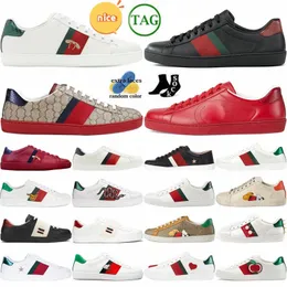 designer casual sneakers shoes ACE Band Bee Classic Embroidered Snake Perforated Interlocking G Red Black Duck Studded Pearl size r3f1#