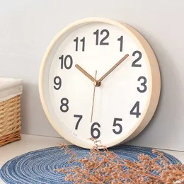 Стеновые часы 2024 Японские стильные часы для стены простые деревянные часы Quartz Quartz Nordic мода гостиная столовая спальня современные немой часы
