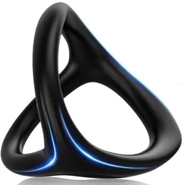 Penis Ring Silicone Semen Lock Ring Delay Ejaculation High Elasticity Time Lasting Cock Ring Sex Toys For Men Couples Adult 18 240511