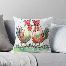 Pillow Free Range Chicken Friendship And Love Throw Rectangular Cover Covers For Living Room
