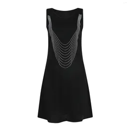 Casual Dresses Fashionable And Sexy Women's Loose Sleeveless Short Skirt