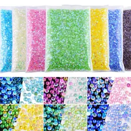 14400pcs Оптовые оптовые Aurora Glitter без фиксированных страшных изделий Crystalls Strass Nails Diamond for Nail Art Charms платья 240426