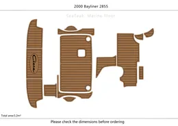 Bath Mats 2000 Bayliner 2855 Cockpit Swimming Platform 6mm Eva Teak piso não deslizamento