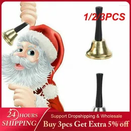 Party Supplies 1/2/3PCS Gold And Silver Delightful Sound G Beautifully Crafted Santa Claus Hand Bell Christmas Ornaments High Demand