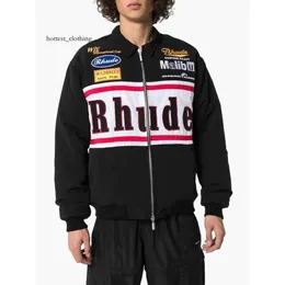 Rhude jackor Mäns jackor broderade Big Rhude Round Patch Label Zipper Jacket Högkvalitativ Män kvinnor 1 Rhude Jackor Outdoor Windbreaker Coats 1578 2349