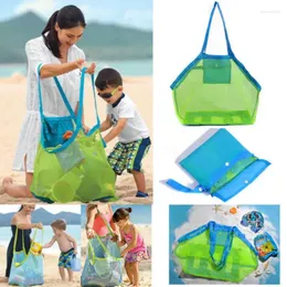 Aufbewahrungstaschen im Freien Kinder Baby Spielzeug Strandtasche Kinder Großer Mesh Sand Away Organisatoren wiederverwendbare Netzeinkäufe