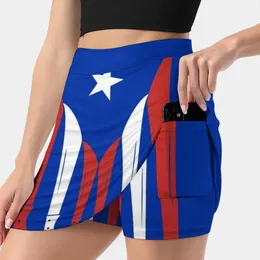 Spódnice Viva la Puerto Rico Koreańska spódnica modowa lato dla kobiet lekki dowód spodni Rican Boricua