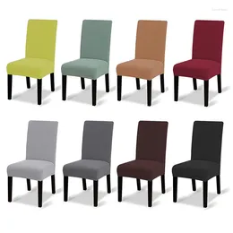 Coperture per sedia Copertura elastica sedile da pranzo solido per el banchetto di velluto di velluto sedie per famiglie slipcover housse de chaise