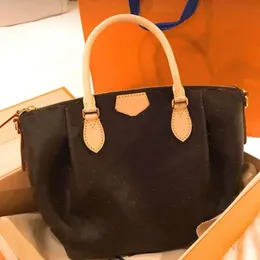 Топ 2023 Роскошные сумки для сумок дизайнеры сумочки кошельки коричневые цветочные женщины Тота с брендом буквы подлинные кожа