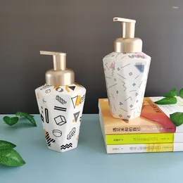 Flüssige Seifenspender Keramik Porzellan Badezimmer Shampoo Duschgel Flasche Bubbler Kopfbad Hardware Geburtstagsgeschenke 340 ml