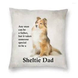 Pillow Cute Dog Pet Sweet Sheltie Dad Cover Shetland Sheepdog Floor Case For Living Room Fashion Pillowcase Decoration