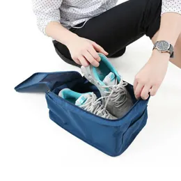 Förvaringspåsar Portable Travel Bag Organizer Waterproof Shoes Tote Case Drawstring Cover Non-Woven Tvätt
