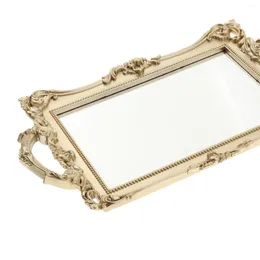 Tacki herbaty Vintage Mirror Tray Znakomita i praktyczna organizacja w elegancji niezbędna do picia