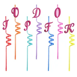 Disposable Ers Pink Large Letters Themed Crazy Cartoon Sts Reusable Plastic Drinking Supplies For Birthday Party Pop Goodie Gifts Kids Otmne