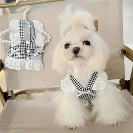 Dog Apparel Pet Puppy Princess Clothes | Spring Summer Flower Butterfly Dress Fashion Broken Pattern Lace Tulle Coat