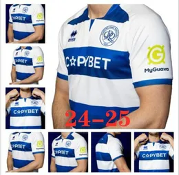 24 25 Queens Park Rangers Męskie koszulki piłki nożnej Willock Amos Roberts Dykes Johansen Home koszulki piłkarskie Krótkie mundury manneve 2024 2025 DOMOWANE DOMY QPR