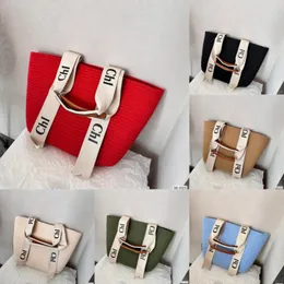 Chioe canvas designer väskor lyx totes väska lafite vävt träy tote halm raffias designer tote kvinnor handväskor linne läder crossbody shopping axelväska