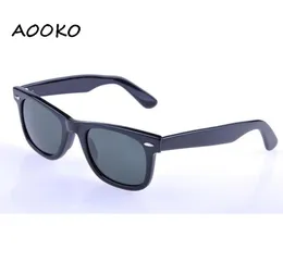 Aookojeff Men Glass Gray Dark Green Lens Sun Glases Outdoor UV Protection Women Oculos de Sol Masculino Sunglasses 505254mm2554156