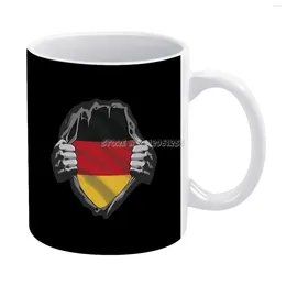 Canecas Great Alemanha Alemanha Caneca branca Cerâmica Creative German Europe Flag Oktoberfest Berlin EU Euro Red Bavaria